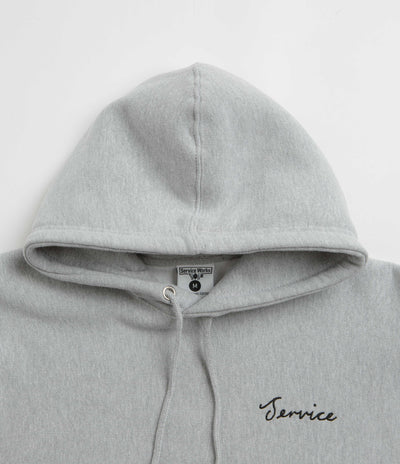 Service Works Script Logo Hoodie - Marl Grey