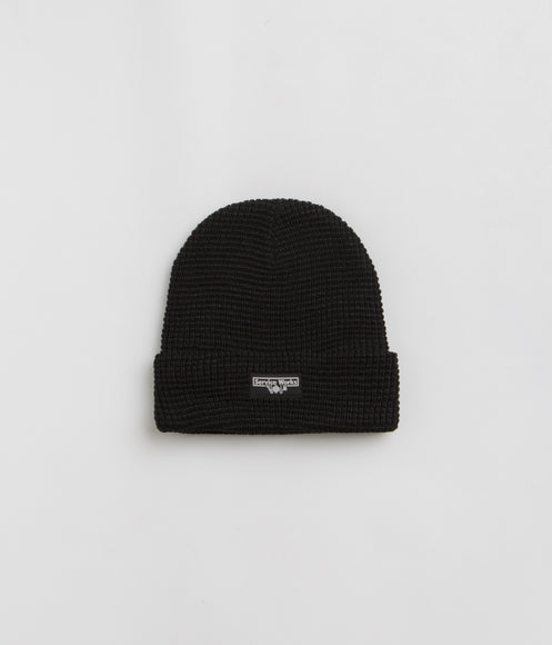 Service Works Waffle Logo Beanie - Black