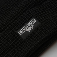 Service Works Waffle Logo Beanie - Black thumbnail