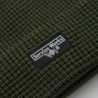 Service Works Waffle Logo Beanie - Olive thumbnail