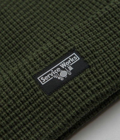 Service Works Waffle Logo Beanie - Olive