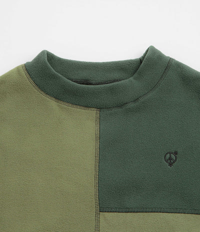 Sexhippies Box Fleece Crewneck Sweatshirt - Forest / Olive