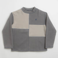 Sexhippies Box Fleece Crewneck Sweatshirt - Light Grey / Charcoal thumbnail