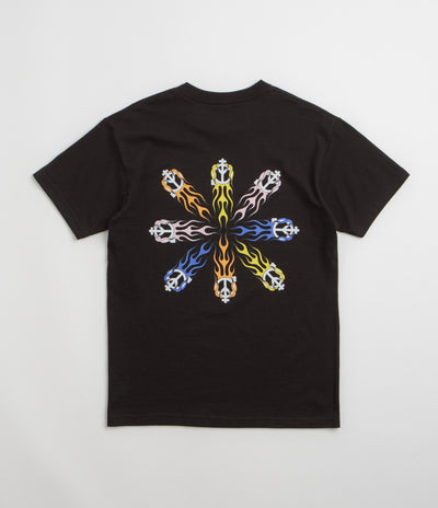 Sexhippies Flame Circle T-Shirt - Black