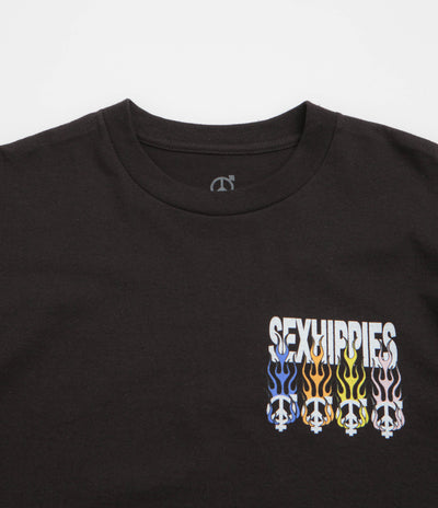 Sexhippies Flame Circle T-Shirt - Black