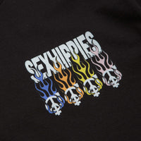 Sexhippies Flame Circle T-Shirt - Black thumbnail