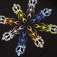 Sexhippies Flame Circle T-Shirt - Black thumbnail