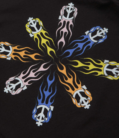 Sexhippies Flame Circle T-Shirt - Black