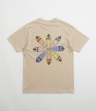 Sexhippies Flame Circle T-Shirt - Sand