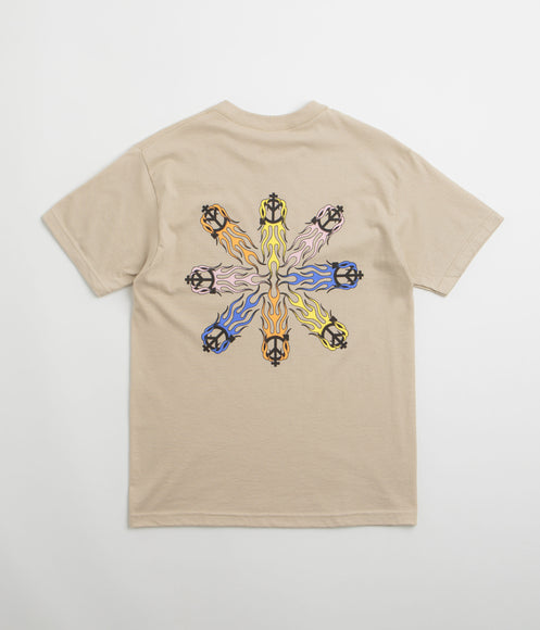 Sexhippies Flame Circle T-Shirt - Sand