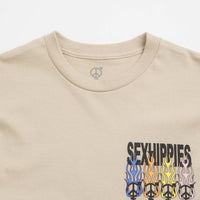 Sexhippies Flame Circle T-Shirt - Sand thumbnail