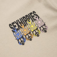 Sexhippies Flame Circle T-Shirt - Sand thumbnail