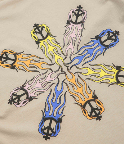 Sexhippies Flame Circle T-Shirt - Sand