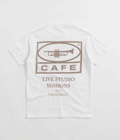 Skateboard Cafe 45 T-Shirt - White / Coffee