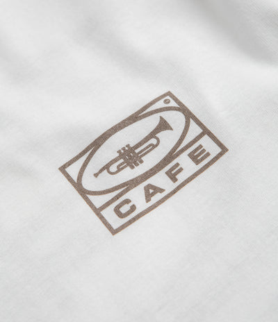 Skateboard Cafe 45 T-Shirt - White / Coffee