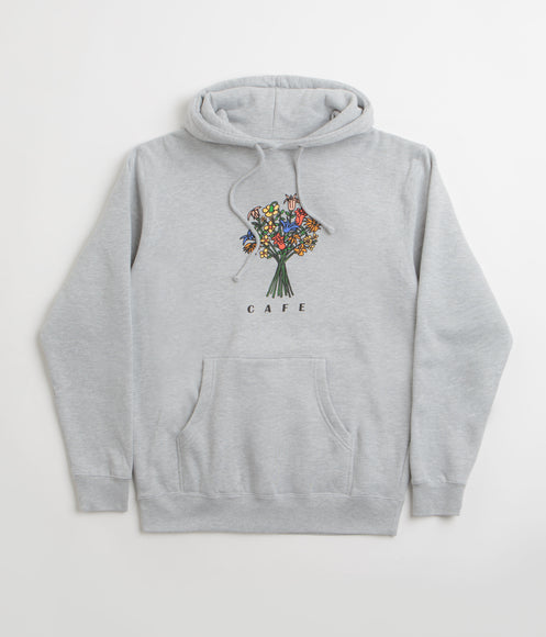 Skateboard Cafe Bouquet Hoodie - Heather Grey