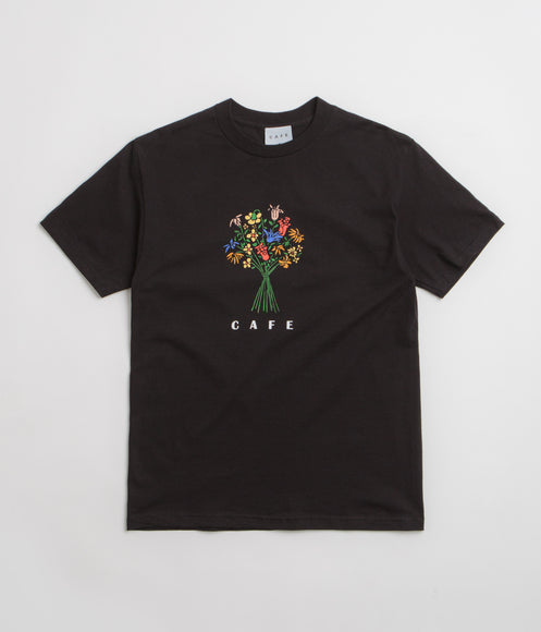 Skateboard Cafe Bouquet T-Shirt - Black