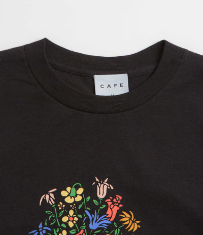 Skateboard Cafe Bouquet T-Shirt - Black