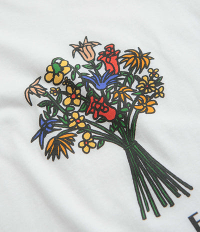 Skateboard Cafe Bouquet T-Shirt - White / White