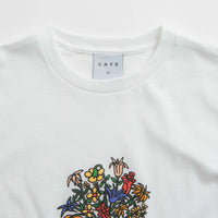 Skateboard Cafe Bouquet T-Shirt - White / White thumbnail