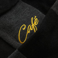 Skateboard Cafe Check Fold Beanie - Charcoal / Black / Gold thumbnail