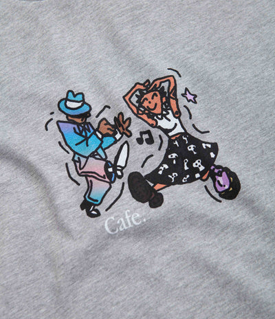 Skateboard Cafe Dancing T-Shirt - Heather Grey