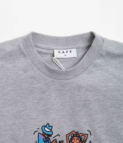 Skateboard Cafe Dancing T-Shirt - Heather Grey