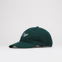 Skateboard Cafe Script Logo Cap - Pine Green thumbnail