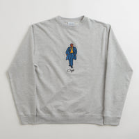 Skateboard Cafe Suit Embroidered Crewneck Sweatshirt - Heather Grey thumbnail