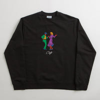 Skateboard Cafe Swing Embroidered Crewneck Sweatshirt - Black thumbnail