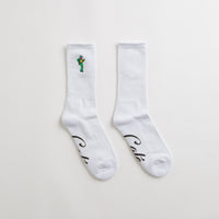 Skateboard Cafe Swing Socks - White thumbnail