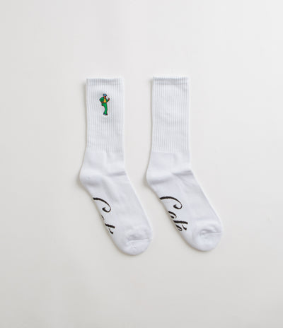 Skateboard Cafe Swing Socks - White