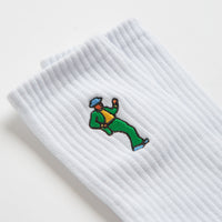 Skateboard Cafe Swing Socks - White thumbnail