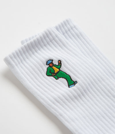 Skateboard Cafe Swing Socks - White