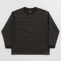 Snow Peak Border Long Sleeve T-Shirt - Black / Grey thumbnail