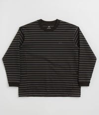 Snow Peak Border Long Sleeve T-Shirt - Black / Grey