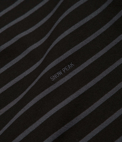 Snow Peak Border Long Sleeve T-Shirt - Black / Grey