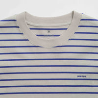 Snow Peak Border Long Sleeve T-Shirt - White / Blue thumbnail