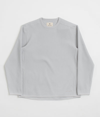 Snow Peak Dry Waffle Long Sleeve T-Shirt - Light Grey