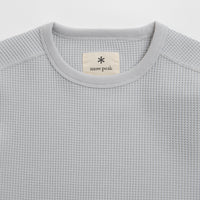 Snow Peak Dry Waffle Long Sleeve T-Shirt - Light Grey thumbnail