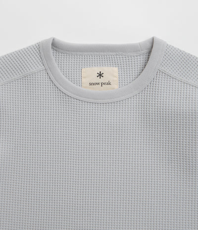 Snow Peak Dry Waffle Long Sleeve T-Shirt - Light Grey