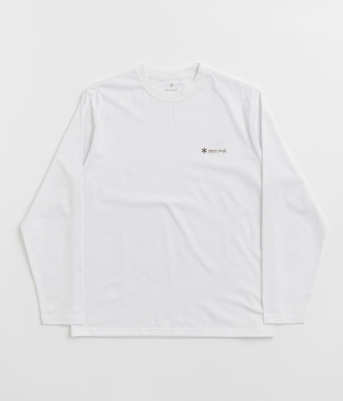 Snow Peak Onepoint Logo Long Sleeve T-Shirt - White