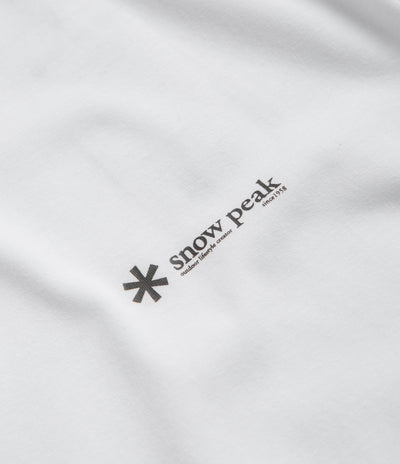 Snow Peak Onepoint Logo Long Sleeve T-Shirt - White