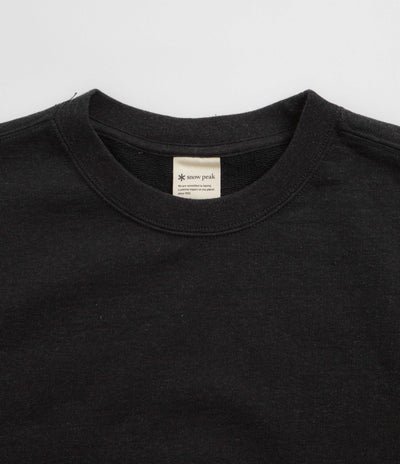 Snow Peak Recycled Cotton Crewneck Sweatshirt - Black