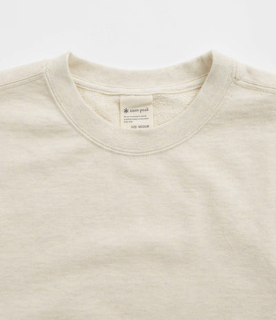 Snow Peak Recycled Cotton Crewneck Sweatshirt - Oatmeal