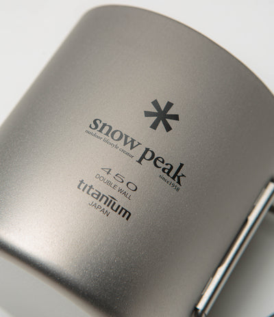 Snow Peak Recycled Titanium Double Wall 450ml Mug - Silver