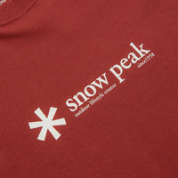 Snow Peak Soft Cotton Logo T-Shirt - Red thumbnail