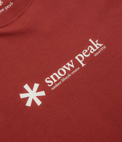 Snow Peak Soft Cotton Logo T-Shirt - Red