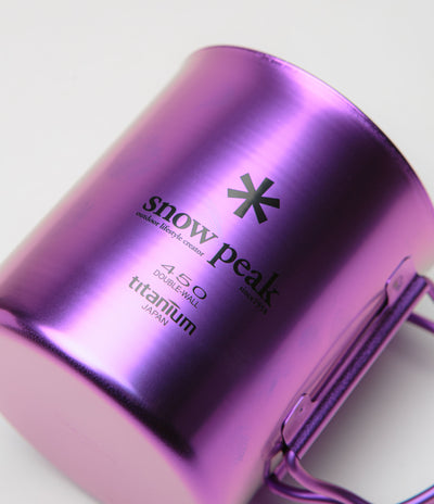 Snow Peak Titanium Double Wall 450ml Mug - Purple