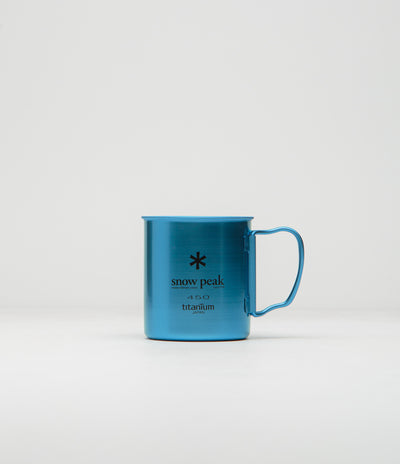 Snow Peak Titanium Single Wall 450ml Mug - Anodized Blue